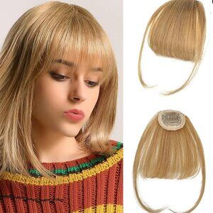 French Bangs Hair Piece Blonde Human Hair
